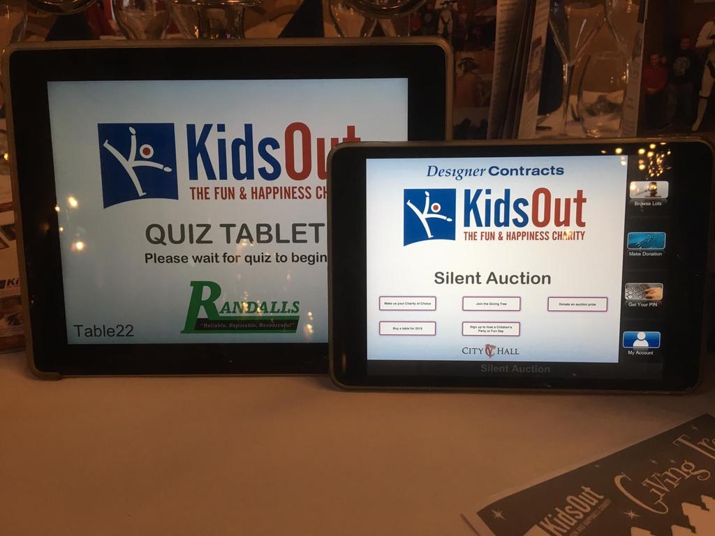 EventTechUK's tweet photo. Ready to go in #Cardiff tonight with our Silent Auction &amp; Quiz software supporting KidsOut. Raising money for a great cause. #KidsOut #interactivefundraising #MakeKidsHappy https://t.co/beKQ2ZCpNE
