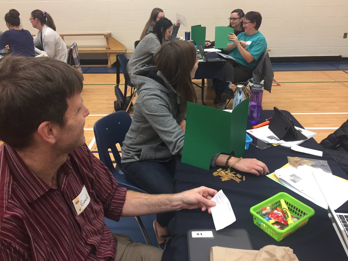nicole_manko's tweet photo. How can science support literacy? Teachers having fun learning about the Picture Perfect STEM Resources & computational thinking with littles in STEM COP. #LSIonlearning #ECSDfaithinspires. https://t.co/uJXSbgzwhs