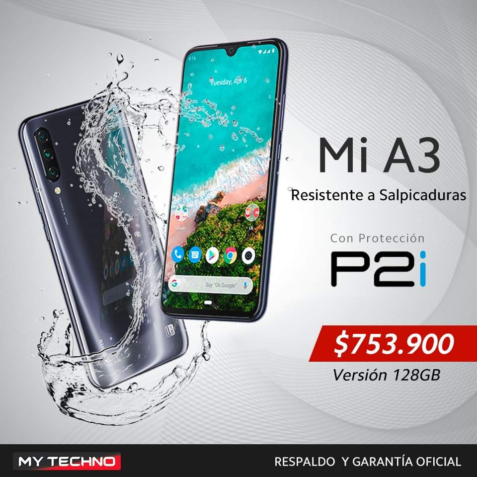 MyTechnoCo's tweet photo. ¡El Mi A3 ha llegado a MyTechno! 🔥
Protegido por el nano-revestimiento P2i, está diseñado para resistir las salpicaduras cotidianas.

Disponible en https://t.co/K5ZYd6SYq3 https://t.co/2DTPZqRF1H