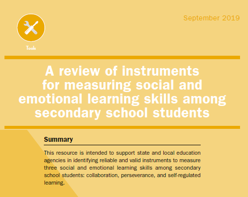 IESResearch's tweet photo. Just released--new @REL_NEI resource for identifying instruments to measure social and emotional learning skills among secondary school students

https://t.co/d50DU8LRWn https://t.co/sxUTiMpLif