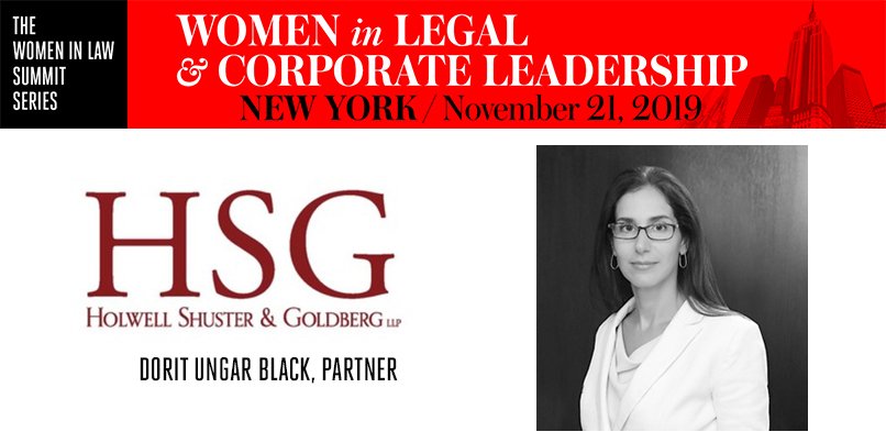 cfsummits's tweet photo. Partner Dorit Ungar Black from Holwell Shuster & Goldberg LLP will talk about how to enlist men to become ambassadors for change. Thanks for sponsoring the Women in Legal & Corporate #leadership Summit in #NYC 11/21. More: https://t.co/mkAwNV417X #womeninlaw #will2019 #cfsummits https://t.co/eVCTB2bt6z