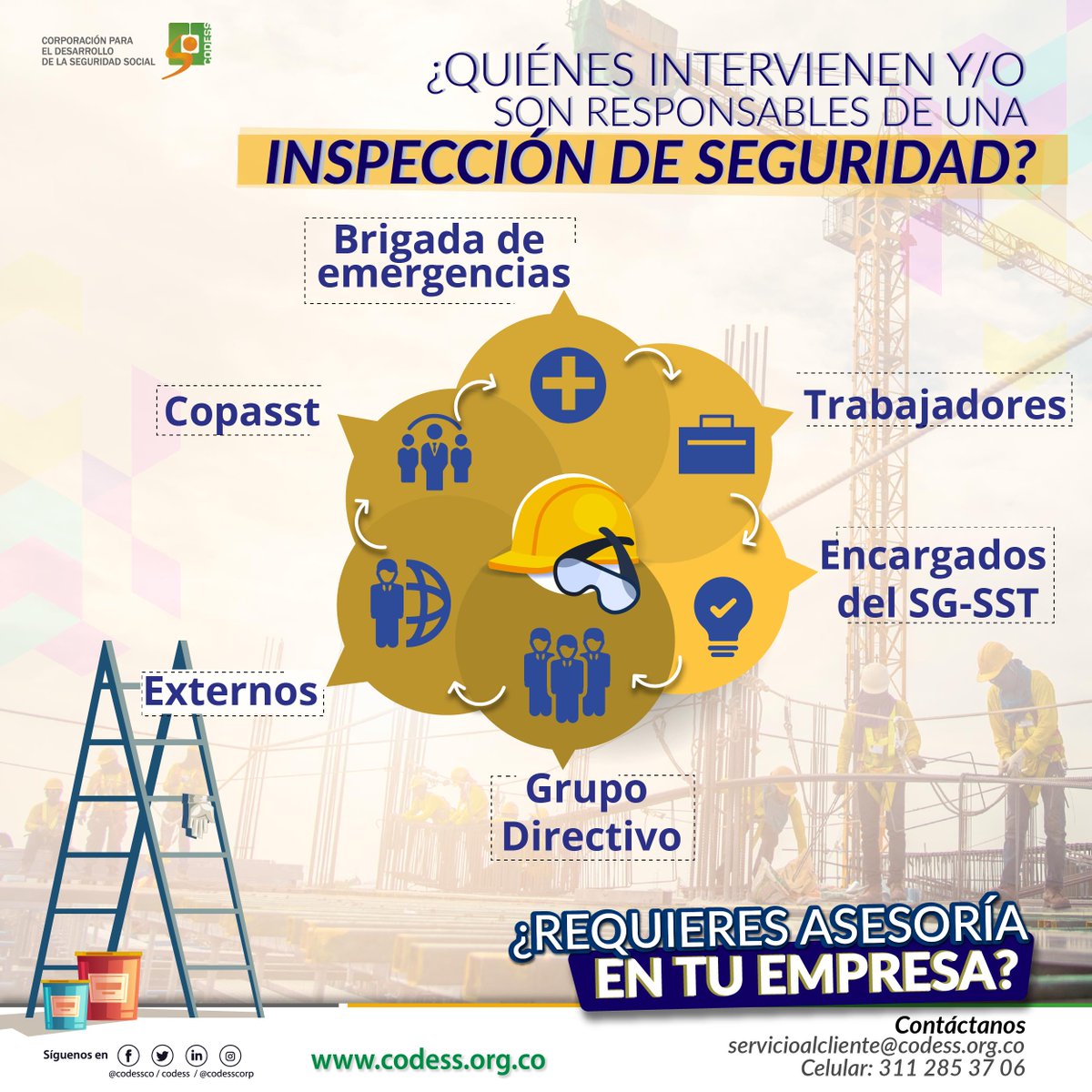 codessco's tweet image. Esta semana te contamos quienes intervienen o son los responsables  de una Inspección de Seguridad... #Tipsinformativoscodess 
.
.
.
.
#InspeccionesdeSeguridad #Seguridad #Plan #Responsables #Intervienen