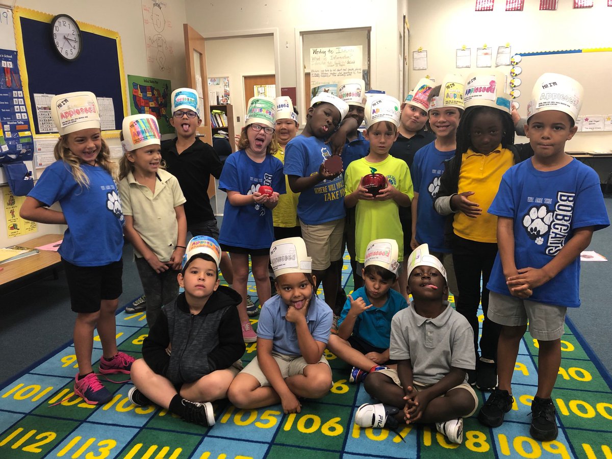 Culmination of “Johnny Appleseed Week”. #JohnnyAppleseedCrew #StraightUp #FunnyFaces #Scesbobcats