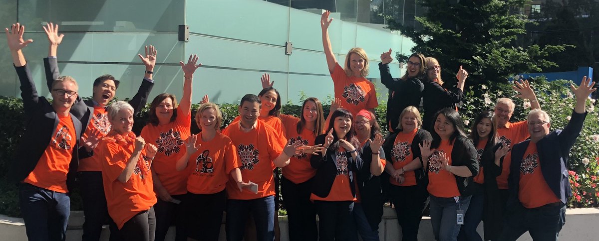 The #bmoBCY Regional Office Team helping to raise awareness of Orange Shirt Day and the history of harm of residential schools.  In the spirit of reconciliation and hope for anti-racism, &amp; anti-bullying policies in schools.  #EveryChildMatters