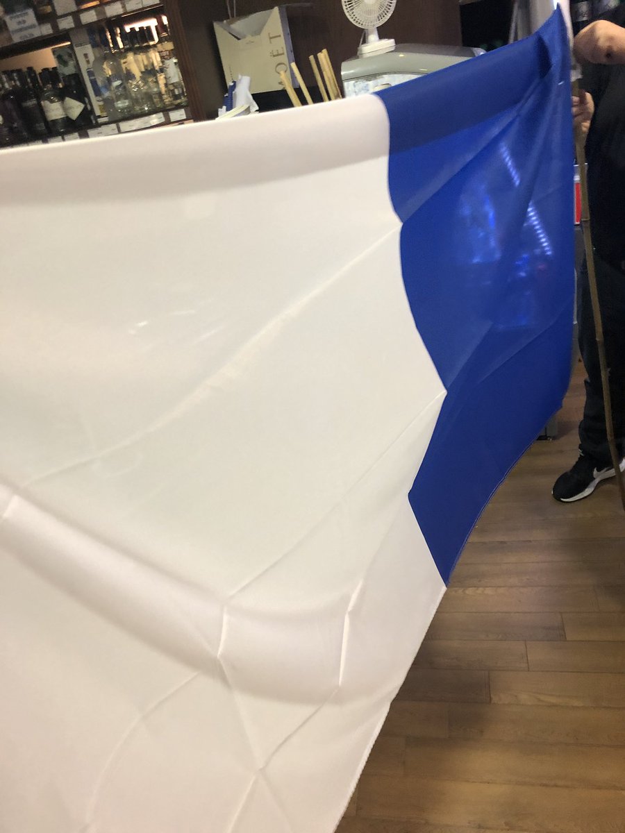 Ohanrahans's tweet image. Get your colours out for the county final next week. Blue and white flags available in carpenters off-Licence for €10. Limited supply so when they’re  gone , they’re gone!!#onelifeoneclub #countyfinaltime #hangyourcolours