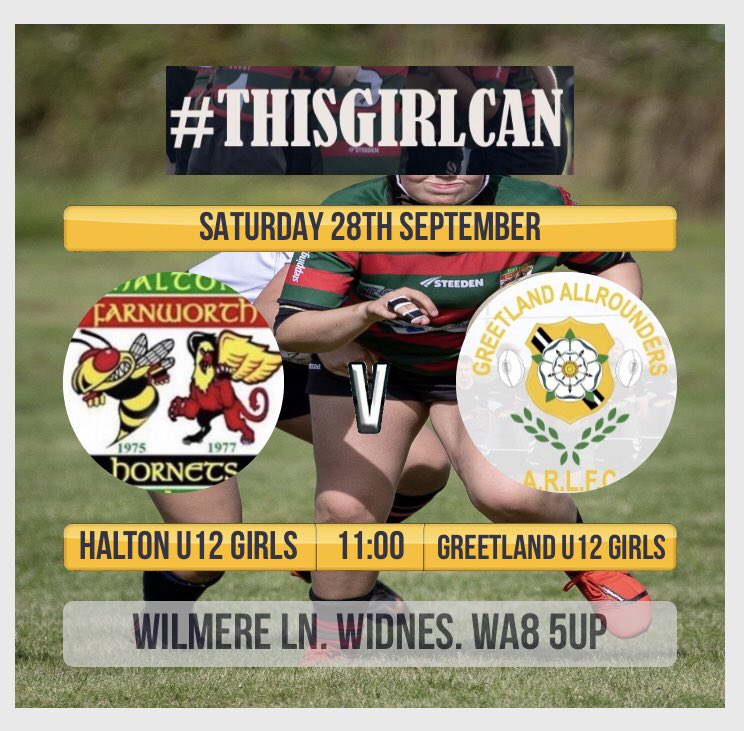 Double header <a href="/hfharl/">Halton Farnworth Hornets</a>  tomorrow when  both the girls teams are in action....it’s been touch and go all week. <a href="/HepCahill/">Hep Cahill</a> <a href="/AngeWinstanley/">Ange Winstanley</a> @AndyShez_ <a href="/WidnesRL_Women/">Widnes Vikings Women</a> <a href="/WidnesRL/">Widnes Vikings</a> <a href="/JackOwens17/">Jack Owens</a>