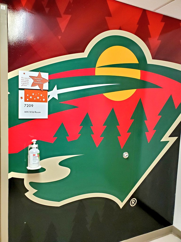 mindeeekastelic's tweet photo. Missed my 1st @SPACC @mnwild #WildFaceOff in over a decade! Instead, am hanging out with this handsome hockey player at #mnwild partner @childrensmn! Love the @MNWildFound Teen Lounge here! Also, throwback w/Zach just because. #NoSpleen #NoProblem #ThisIsOurIce https://t.co/aLvVfUqCTz