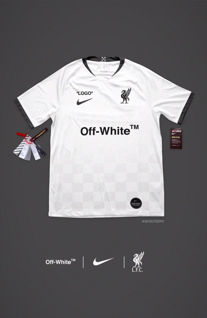 on White x Nike x Liverpool FC | Concept Kit Design | #LFC #OffWhite #Nike https://t.co/MlQh2d1JCM" / X