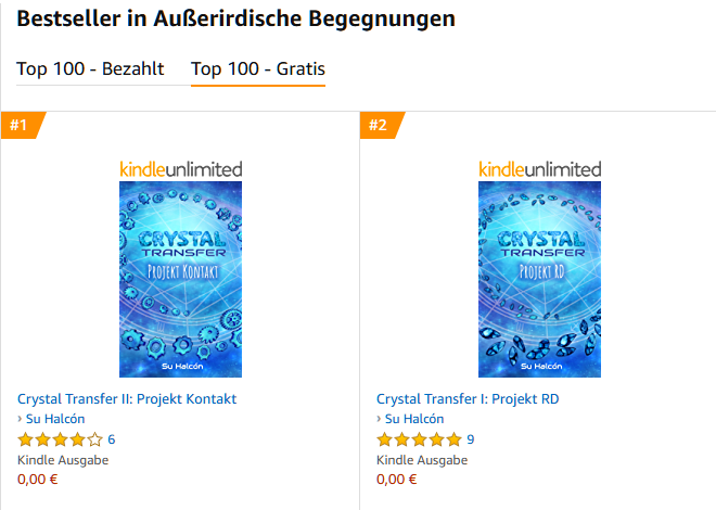 SuHalcon's tweet photo. 📚Derzeit auf Platz 1+2 !!
Nur noch heute gratis zu bekommen !!
https://t.co/mq6bGplolZ
#crystaltransfer #scifi #fantasy #trilogie #kindle #amazon #selfpublishing #indieauthor #WritingCommnunity #lesetipp #buchtipp #LoveStory #sciencefiction #lesen #abenteuer https://t.co/DOPOnpoY0A