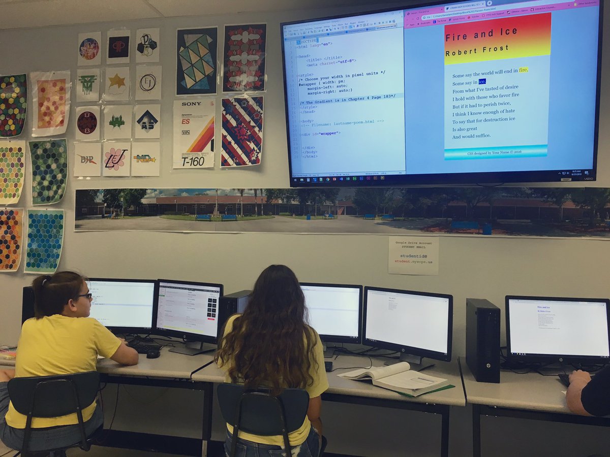 LymanDesignTech's tweet photo. #CSS challenge to wrap up Web 1 class this week 🖥 https://t.co/AhXeerr491