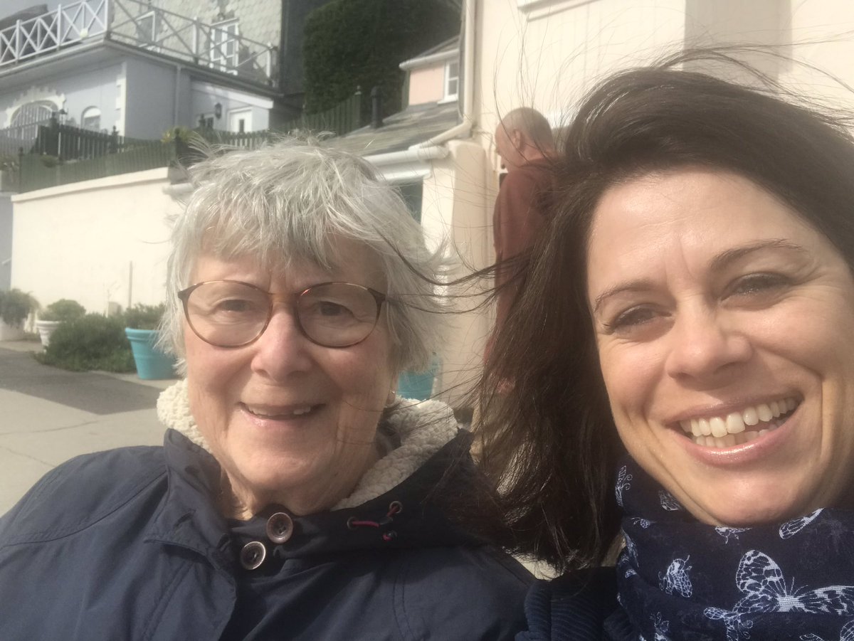 BluebellCarolyn's tweet photo. A trip to Lyme on a blustery but beautiful day was the perfect tonic for us both. Thank you ladies at @seasaltclothing for showing such kindness. Lyme you never disappoint @LymeRegisTIC #creatingmemories #morethanjustajob #supportingthoseinlaterlife @OldMillAFP @OMKWhitmarsh https://t.co/Z6IjtJkhW5