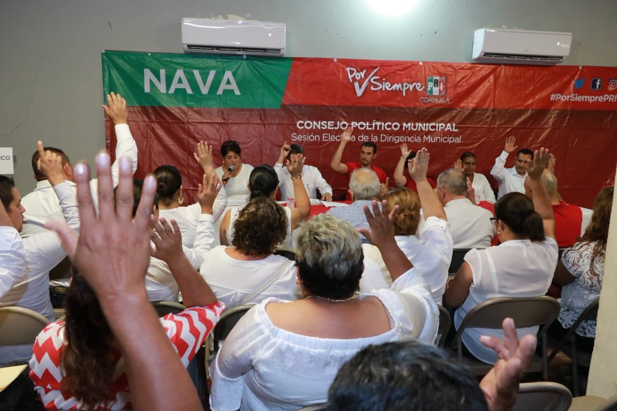 PRINAVACOAHUILA's tweet photo. El día de ayer llevamos a cabo la sesión extraordinaria del Consejo Político Municipal en donde los conejeros aprobamos el método estatutario para la elección de Consejeros Políticos Municipales en Nava. 

@PRICoahuila @PRINAVACOAHUILA 
@AdrianHerrera @alitomorenoc @caroviggiano https://t.co/jGQk8EFdaZ