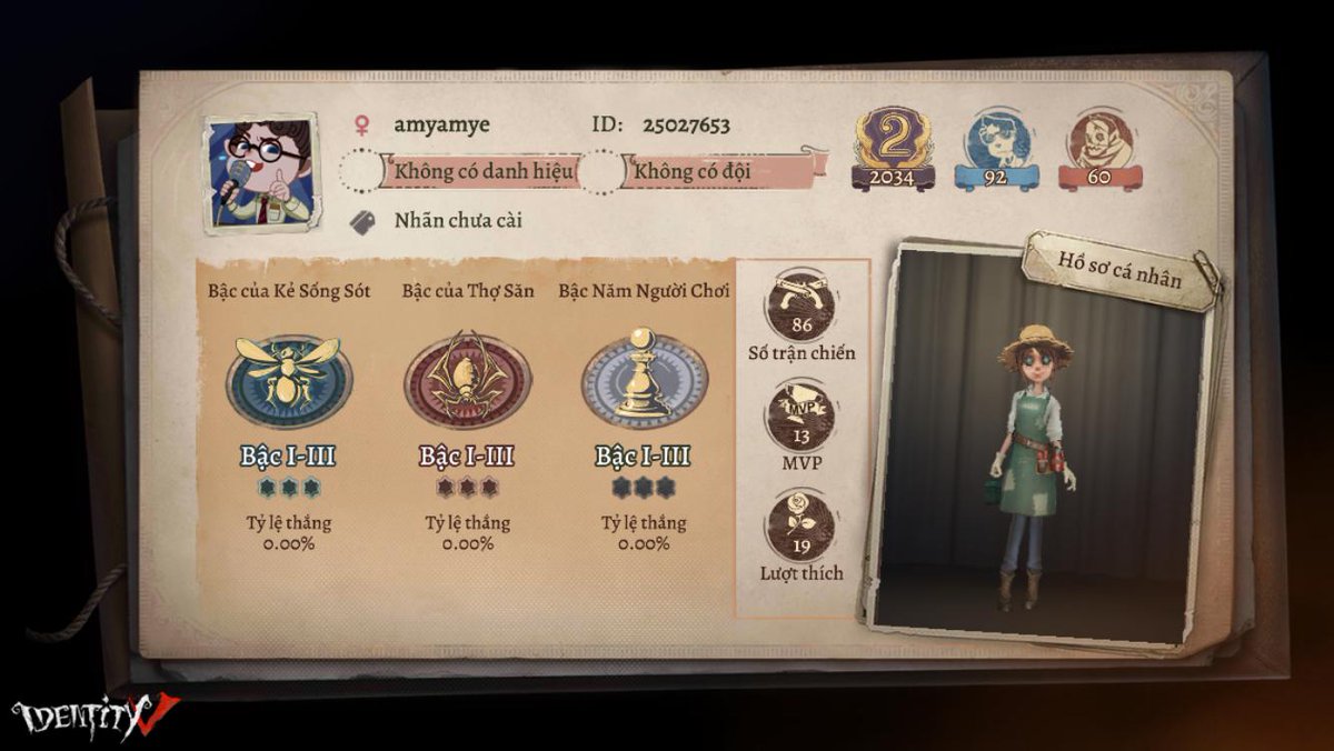 dinhnek's tweet photo. Tôi đang chơi Identity V. Bạn nghĩ đó là game ư? https://t.co/fM3kbiEgBO