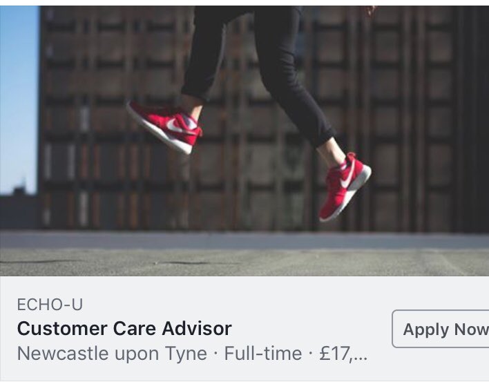 Do you know how to make customers jump for joy?

Well nows your chance! We’re recruiting 55 permanent Customer Care Advisers to start this October in our head office - Newcastle! 
For more info, use our link! Good luck! #newcastlejobs 📞

facebook.com/12393446860912…