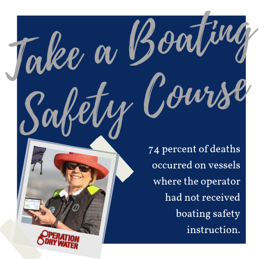 OpDryWater's tweet photo. Proper boating is next to impossible without prior training. 74 percent of deaths occurred on vessels where the operator had not received boating safety instruction. #SpringAboard #OpDryWater https://t.co/cYrAO3EFuc