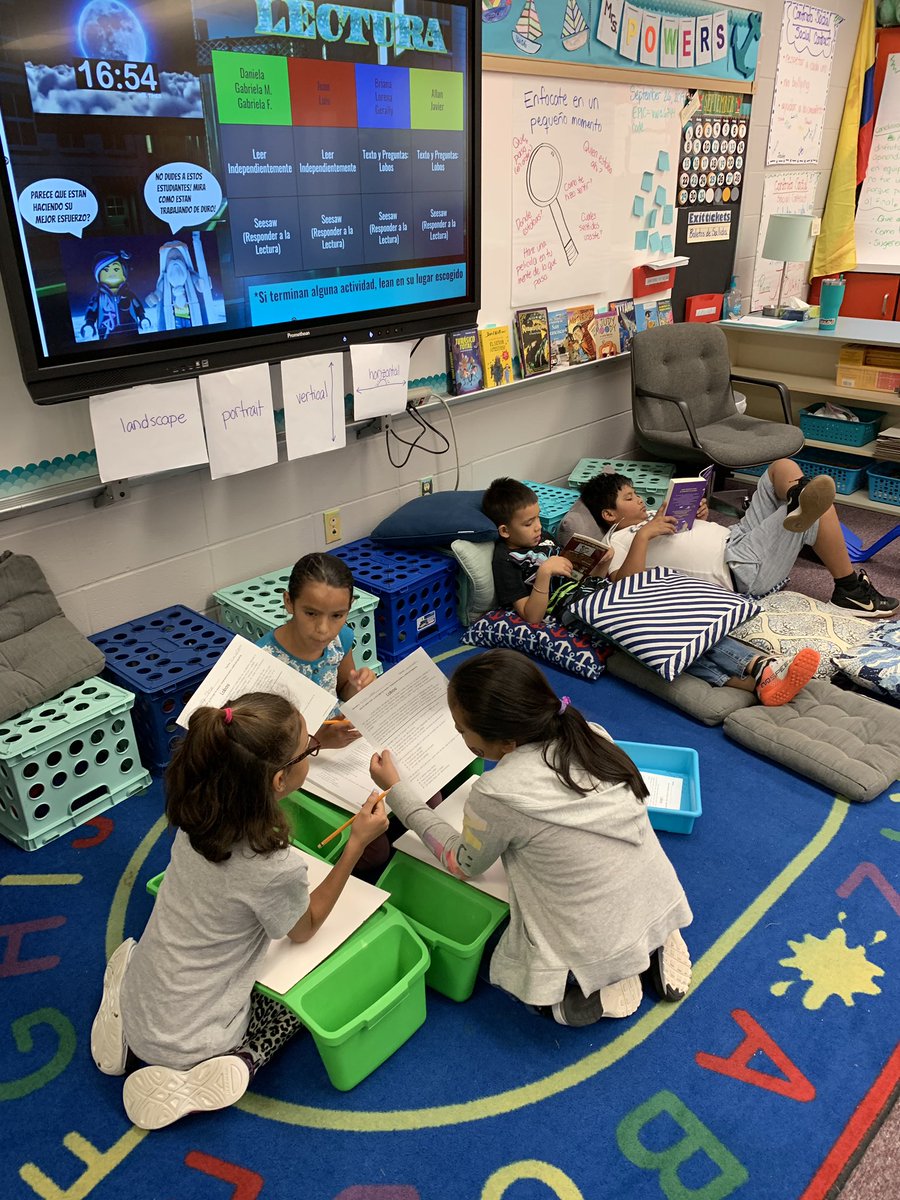 teachpowers's tweet photo. Trying out small group rotations for the first time with these amazing 4th graders! #wisdgreatness #wearewaller https://t.co/ls3f7YoUbS