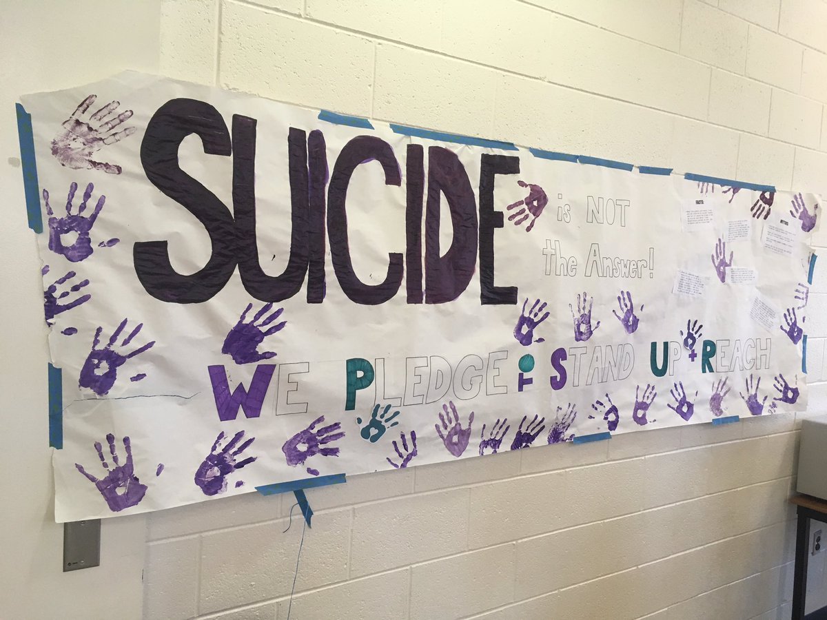 _FalconSTARs's tweet photo. Stop by the cafeteria, write your name on a paper handprint and pledge to support the prevention of suicide. #YouMatter #SuicideIsNotTheAnswer #YourSalisbury #FalconSTARs https://t.co/pQnnozWToT