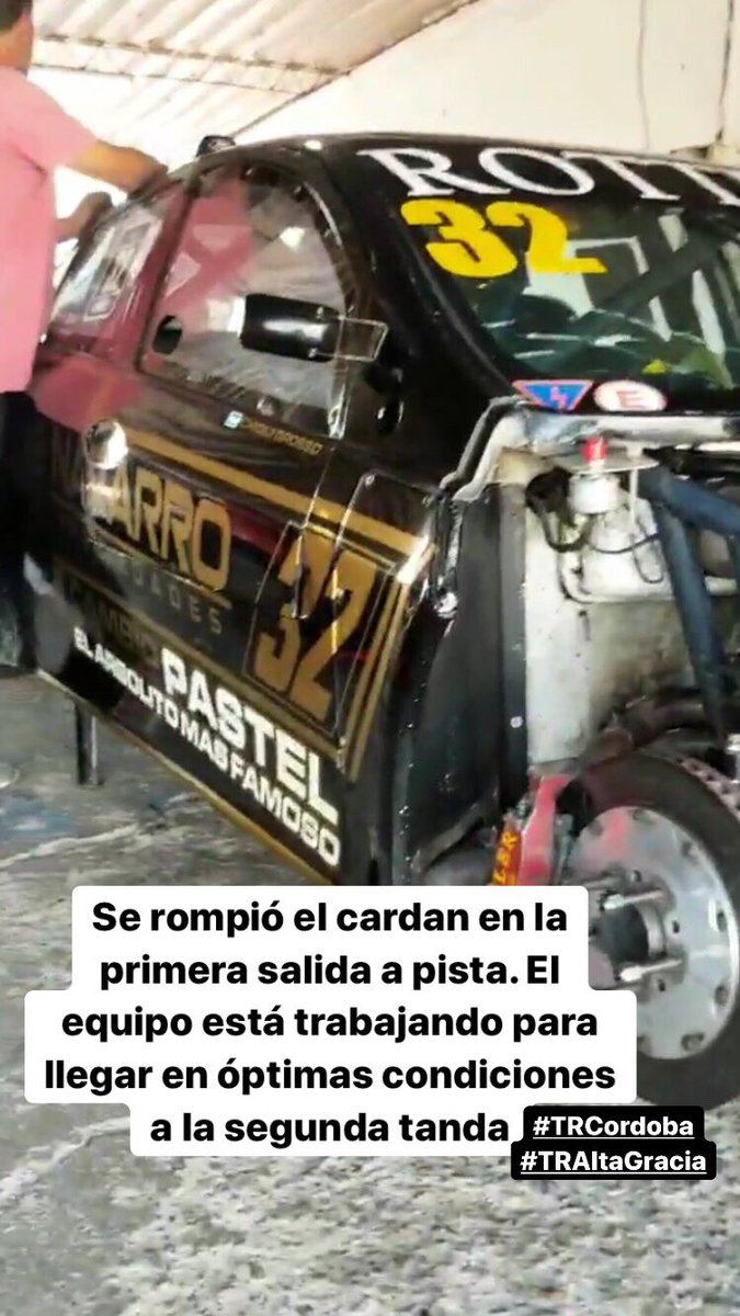 Mal inicio en Alta Gracia. El cardan nos dejó a pata en la primera salida a pista. Vamos con todo para lo que sigue. #TRCordoba #TRAltaGracia