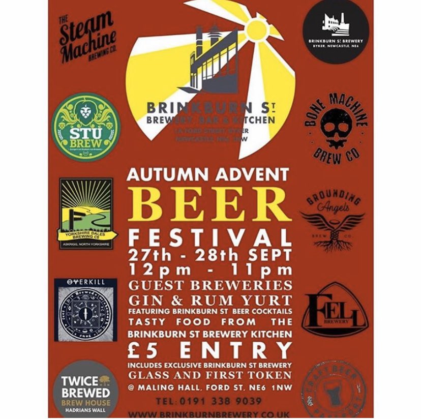 The lovely <a href="/BrinkburnStBrew/">Brinkburn St Brewery, Bar & Kitchen</a> are having a beer festival! Not only are there lots of top beer choices there is a gin &amp; rum shack &amp; we <a href="/multimindeduk/">Multiminded Designer Makers, Animators & DJs</a> DJs are playing the tunes tonight. See you there.