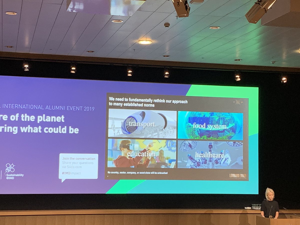 RathanKinhal's tweet photo. Annika Falkengren from @lombardodier explains the rethinking our approach to support #Sustainability at @IMD_Bschool @michelstef #IMDImpact #Futureofplanet #sustainablegrowth https://t.co/L89JW3jM9v