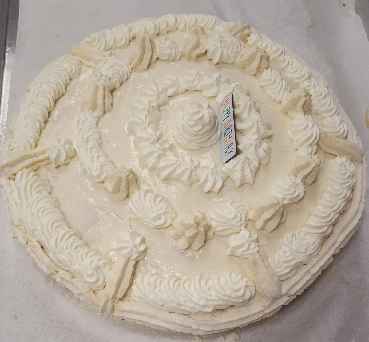 magicbaguettewc's tweet photo. When we have special orders, we love it! Mille-crepes cake, vanilla and cream. Joyeux anniversaire🎂 #birthdaycake #crepes #bakery https://t.co/i0OVZNidi3