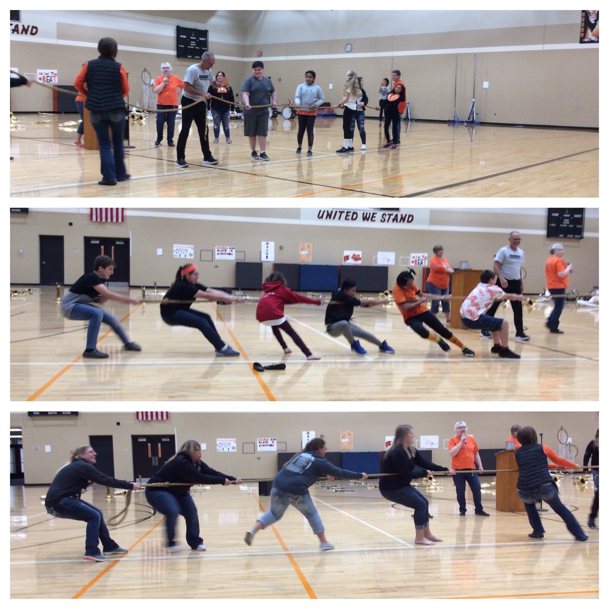 michell79208889's tweet photo. Class of 2025 Homecoming tug-a-war, great effort by the students but the 7th grade staff were the big winners!  #hurontigers https://t.co/S9GYMZI3Jz