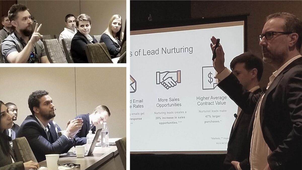 businessdotcom's tweet photo. That’s a wrap! No better way to end our week at #Connect2Convert than with a successful presentation featuring our CRO, @WayneSilverman and William Boyle of @justworks_hr 👏 If you were there, we’d love to hear your feedback! #ConnectToConvert #C2C #LeadsCon @leadscon https://t.co/jvHDLXEpv7