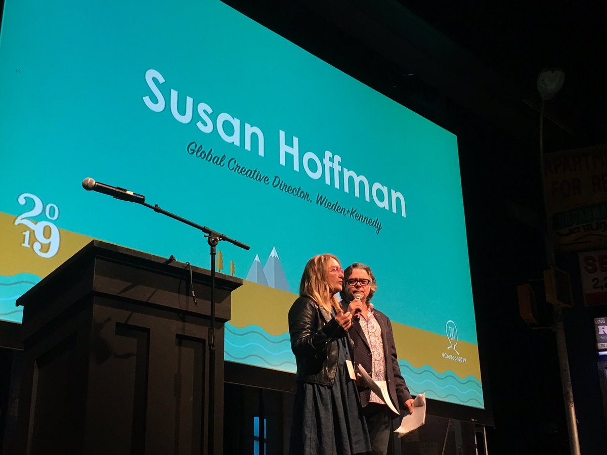 First speaker is Susan Hoffman: Find the areas that are places of conversation and areas of cultural influence. Creative direction is more than just data. It’s about telling the story that is culturally relevant. Dreams are powerful #cre8con2019