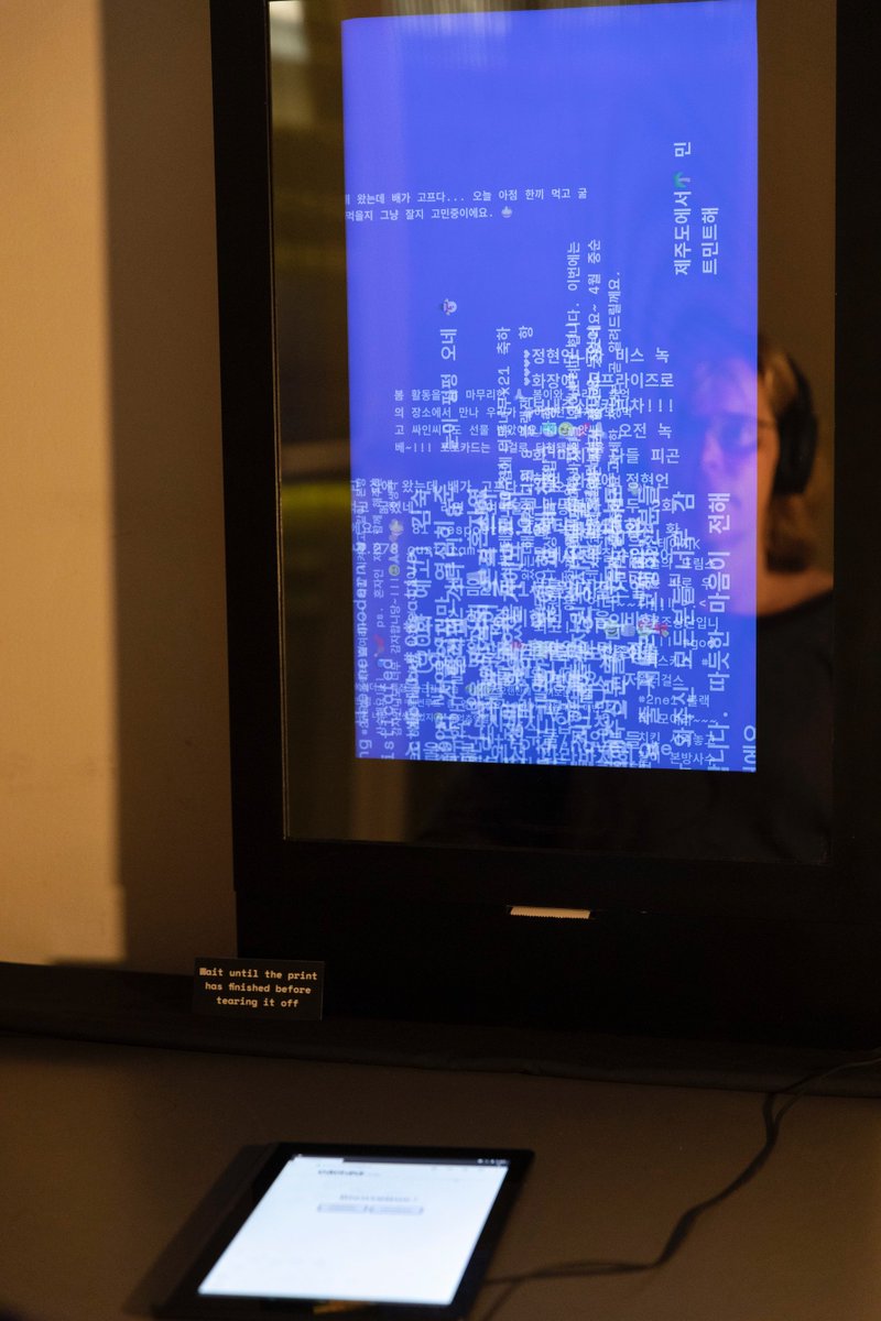 marc_in_london's tweet photo. @SoluisHeritage @V_and_A @Dorcasstories @willcenci @JpaPrice @GoldsmithsUoL @queerskins @rachelara @baddeo @soundletters @Art_in_flux @interactdarts @lumenprize @aphrashemza One of the most popular exhibit was "Cached": an interactive mirror analysing your digital self and online profile by The Cached Collective (feat. 
@joncflint). Jon and Johanna even ran a workshop to help  tackle data collection and digital profiling #Digitaldesignweekend https://t.co/Ns0NwIs1kQ
