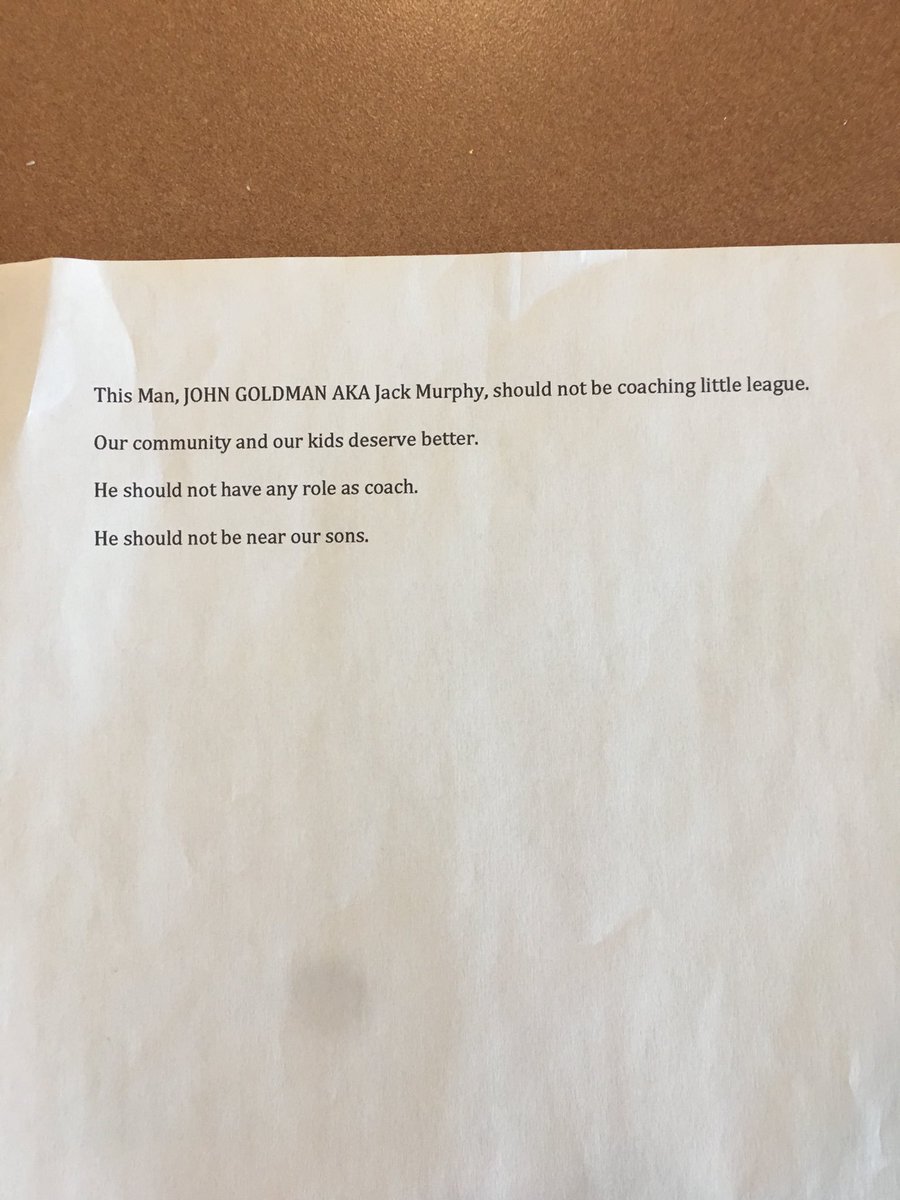 See, I'm divorced. And I don't get to see my kids as often as I'd like. So I started coaching little league to see my son more often.It became OUR thing.We both loved the time we could spend together, and I loved coaching those kids.But now our little league gets this: