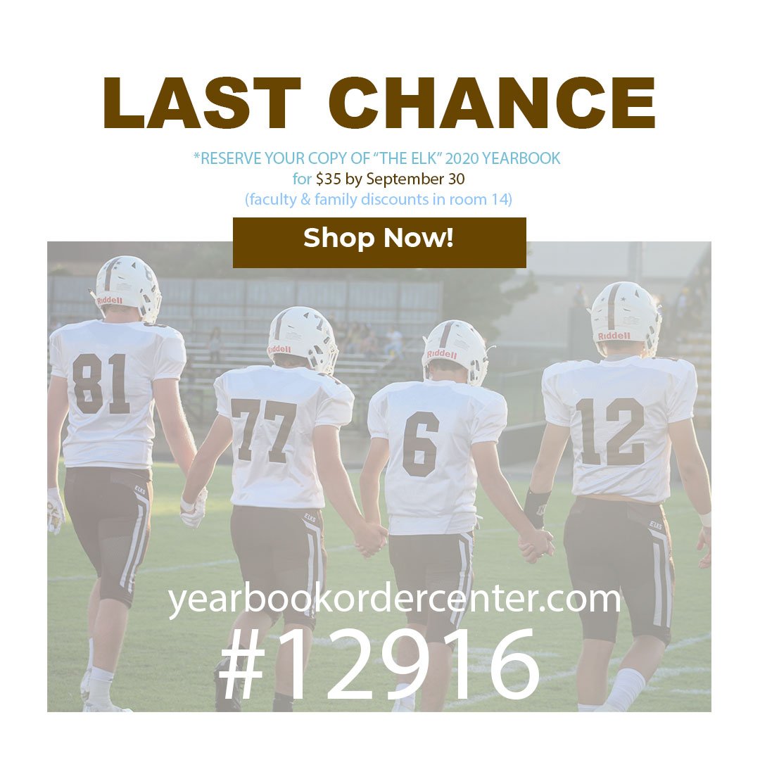Be sure to grab your 2020 yearbooks while they are on sale and before they are all out. Sale ends September 30th! #weareconnected #elks #sale