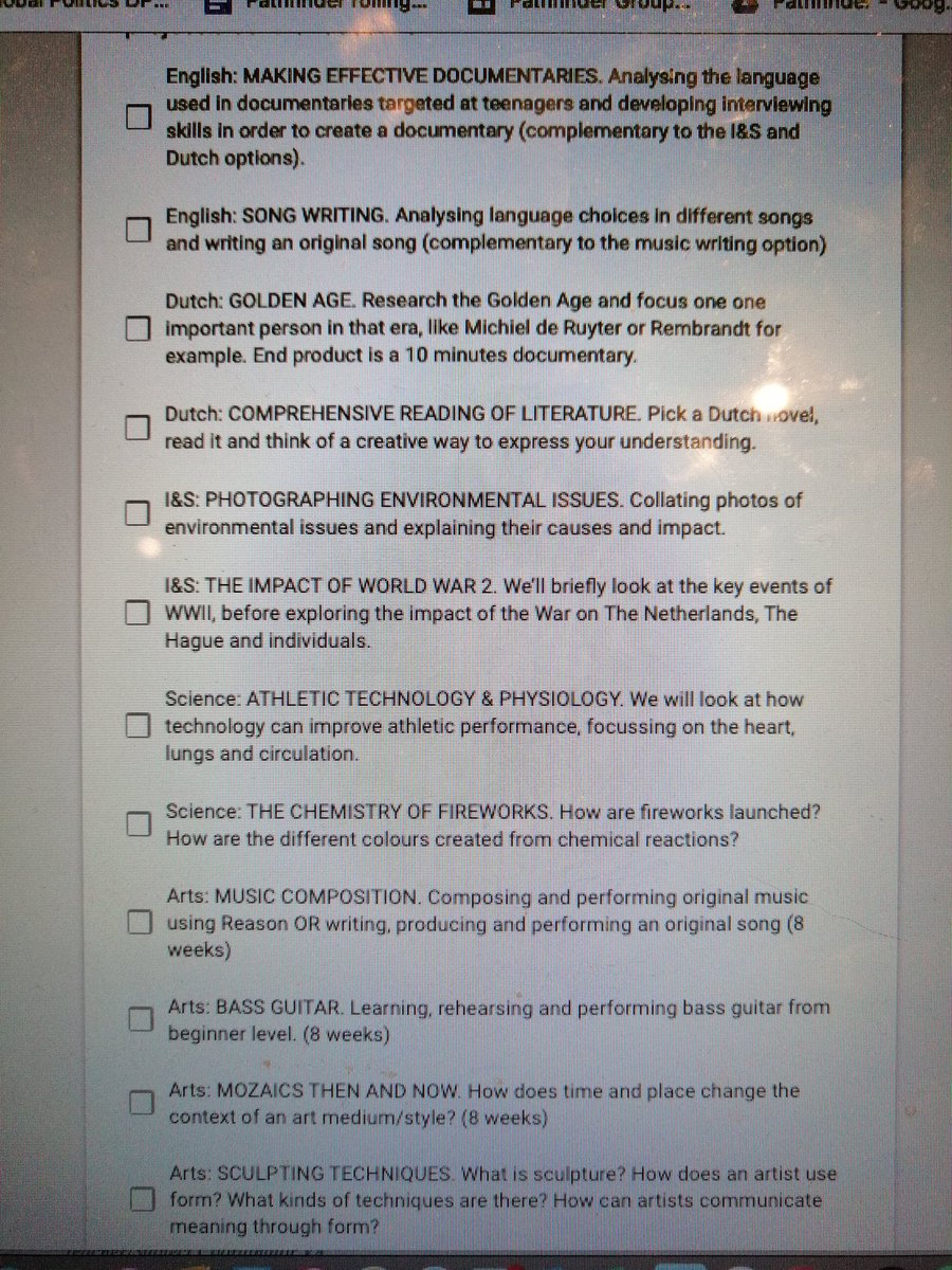 Excited by our first co-constructed curriculum of the year. Now up to students to choose their options for the next 4-8 weeks. #studentled #MYPChat