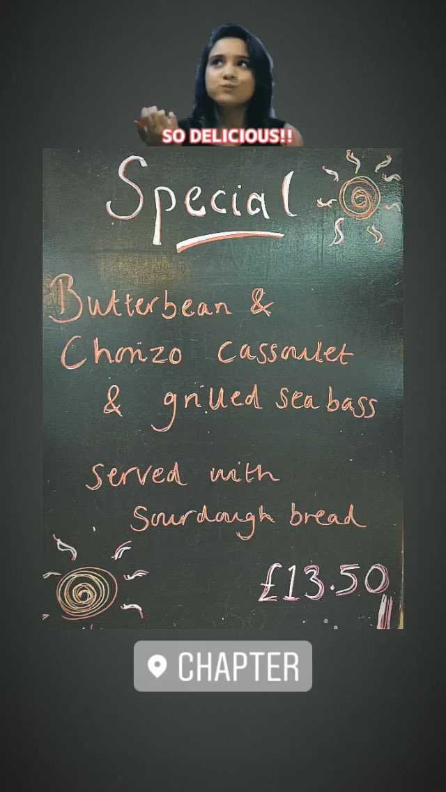 chapter_eats's tweet photo. As it’s starting to get colder tonight’s special is a butter bean, chorizo and sea bass cassoulet served with @AlexGoochbaker bread, being served until 9pm #yumyum #FridayFeeling #ChorizoPower #cassoulet #chapterarts #chaptercardiff #whatsfordinner https://t.co/dKGFxgpSAb