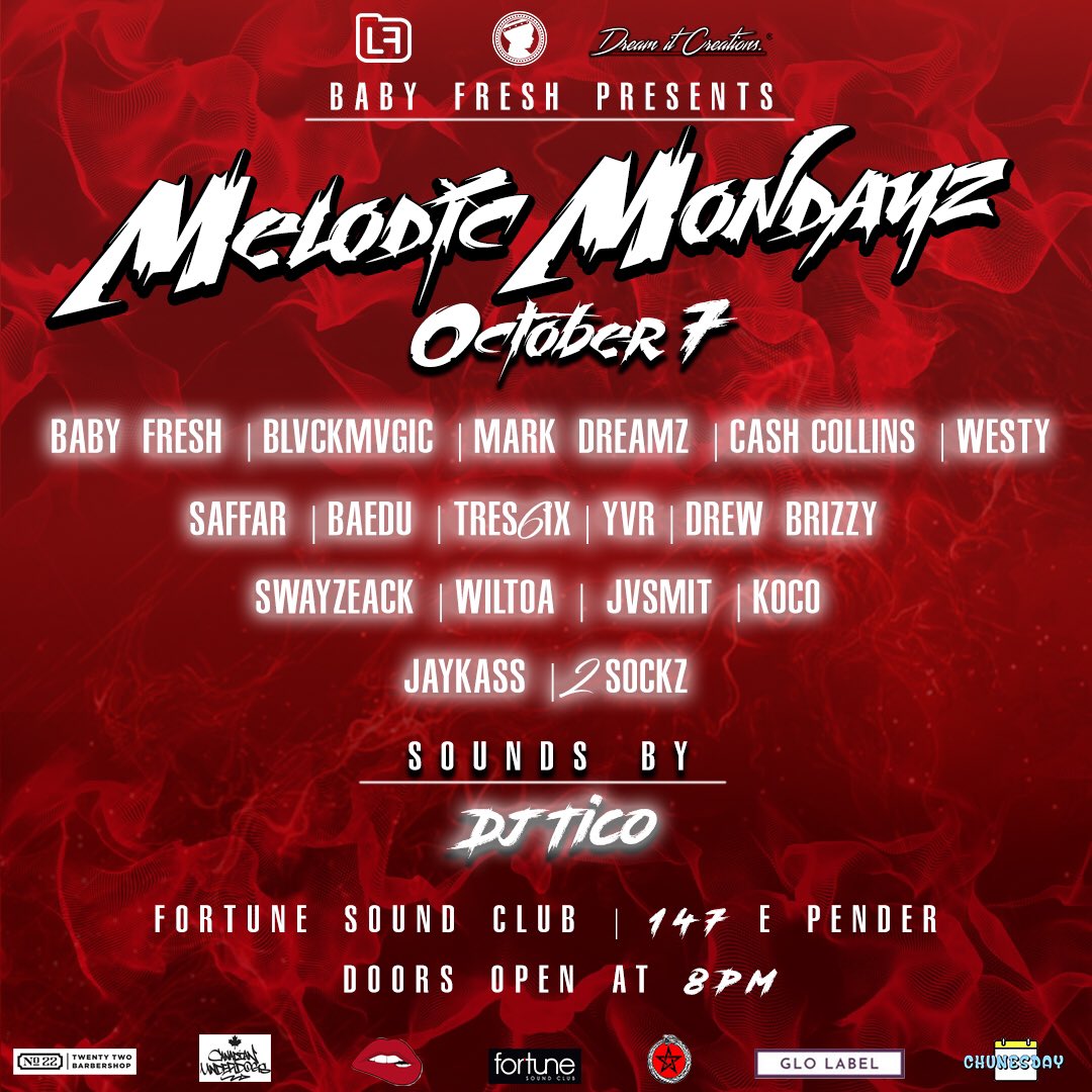 chunesday's tweet photo. Catch us October 7th covering Melodic Mondayz 🎥‼️ https://t.co/lOWAWFyJ41