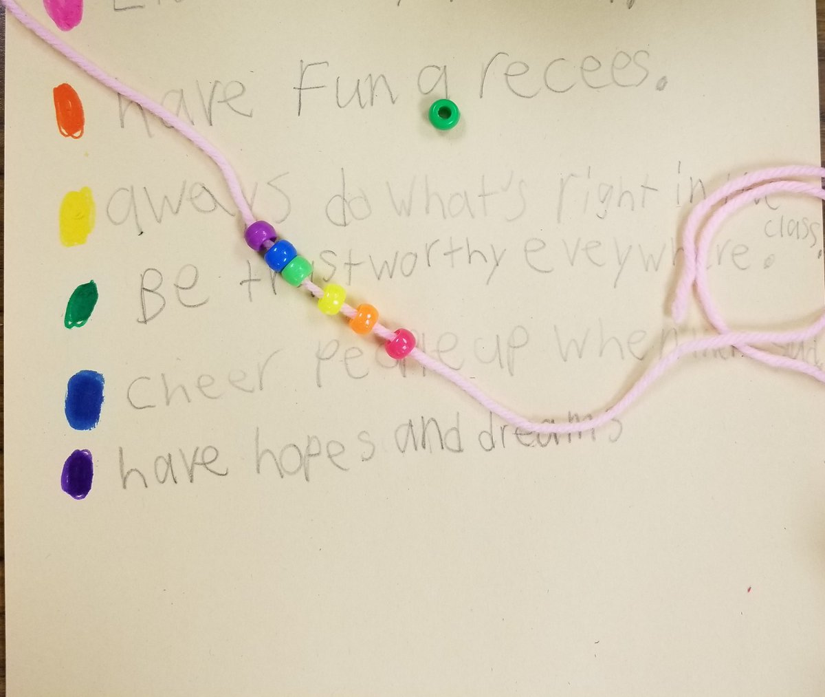 mandilevans's tweet photo. Friendship necklaces in 3rd grade @ClayCougarCubs https://t.co/DtQEmpcOOt