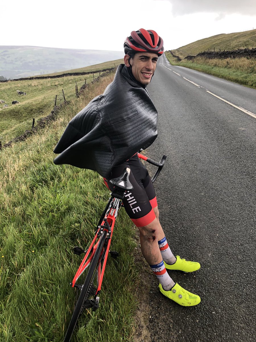 Davecarroll158's tweet photo. Heal well my Chilean freind @Yorkshire2019 @U23CyclingZone #betterdays #batteredandbruised #iwilltryagain👍 https://t.co/oUmLCyFipx