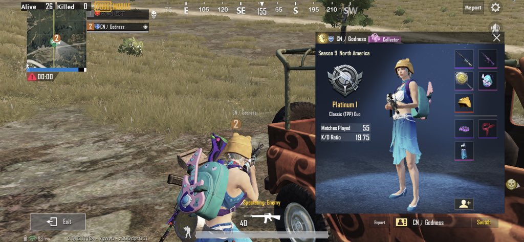 Omega58984489's tweet photo. @PUBGMOBILE so much for banner hackers. I came across someone in TPP duo's Who has jump hacks, aimbot, radar hacks / Red boxes, speed hacks for vehicles. I have a 11 minute video of the person aswell of the screen shot. https://t.co/emmOvNKs8A