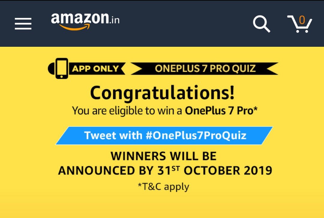 Hope to win #OnePlus7ProQuiz