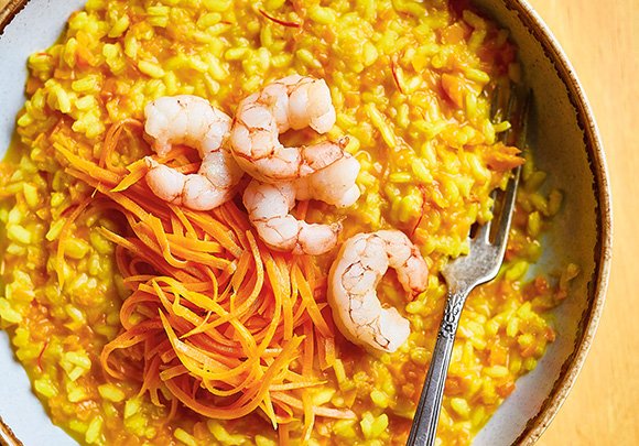 Meet the newest recipe on our block: Carrot and shrimp risotto! bit.ly/2lGq9Jb