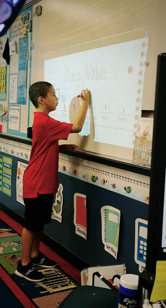 MissJTeaches's tweet photo. Showing how to draw our ones, tens, and hundreds place values! @NPESharks @collierschools https://t.co/2m8cHmehTG