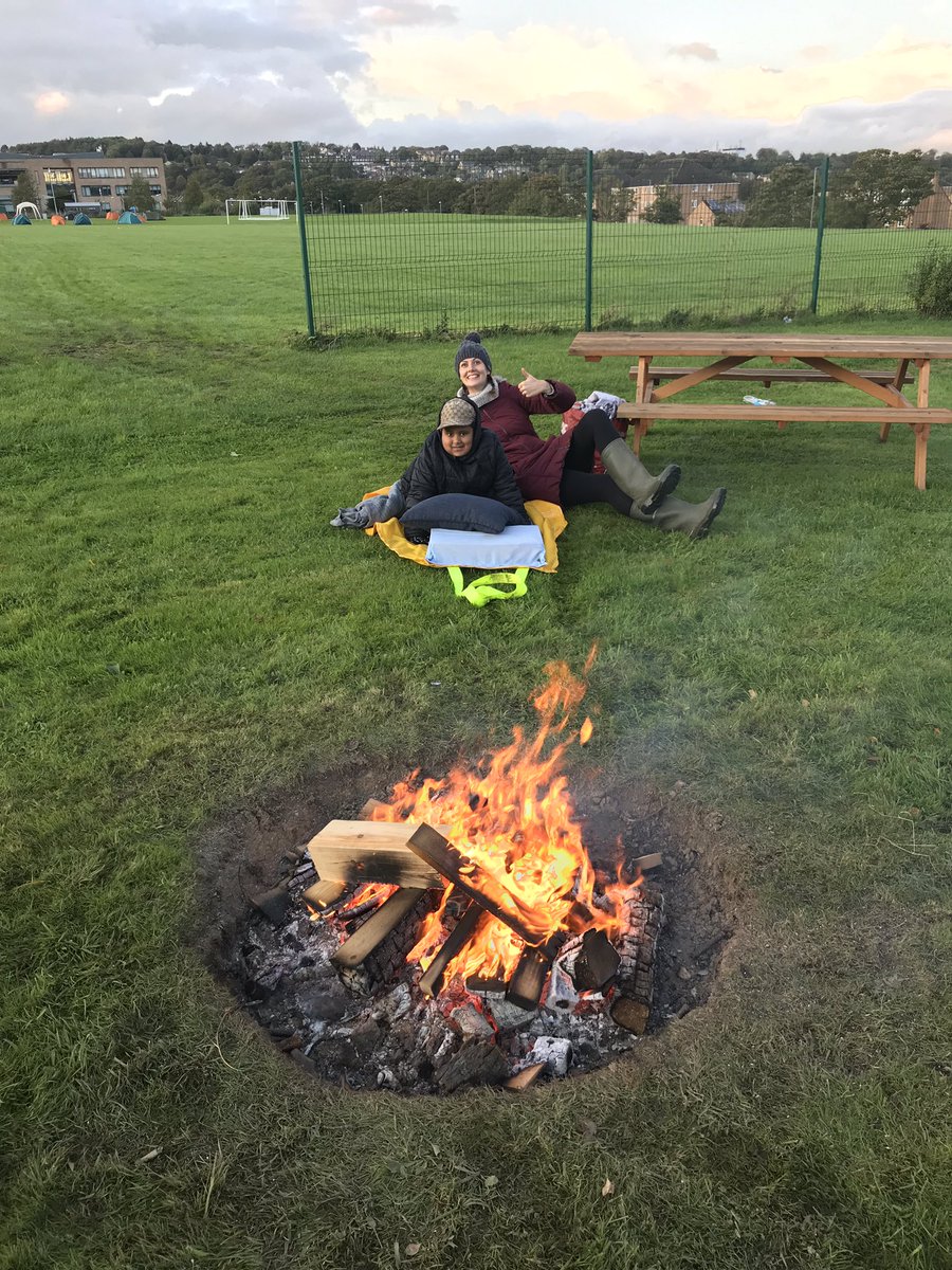 First to the fire pit!