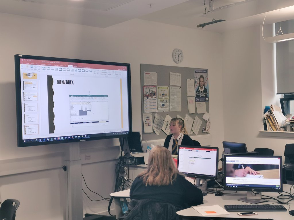 MarrBusiness's tweet photo. Some of our Digital Champions were teaching students how to perform functions using @msexcel and how to use screen recorder to record their own Excel revision videos 👏🏻😊 #StudentsLeadingLearning @microsofteduk @MarrColOfficial @MicrosoftPower2 #MIEExpert https://t.co/qwbWVTuQIJ