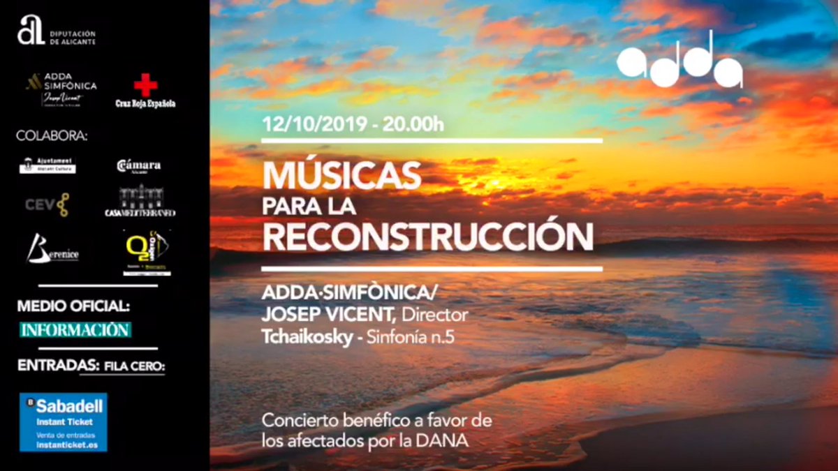 JuanAngarilla's tweet photo. Concierto solidario en Alicante (12 octubre) por los daños de la "gota fría" https://t.co/aACea2FTkb
