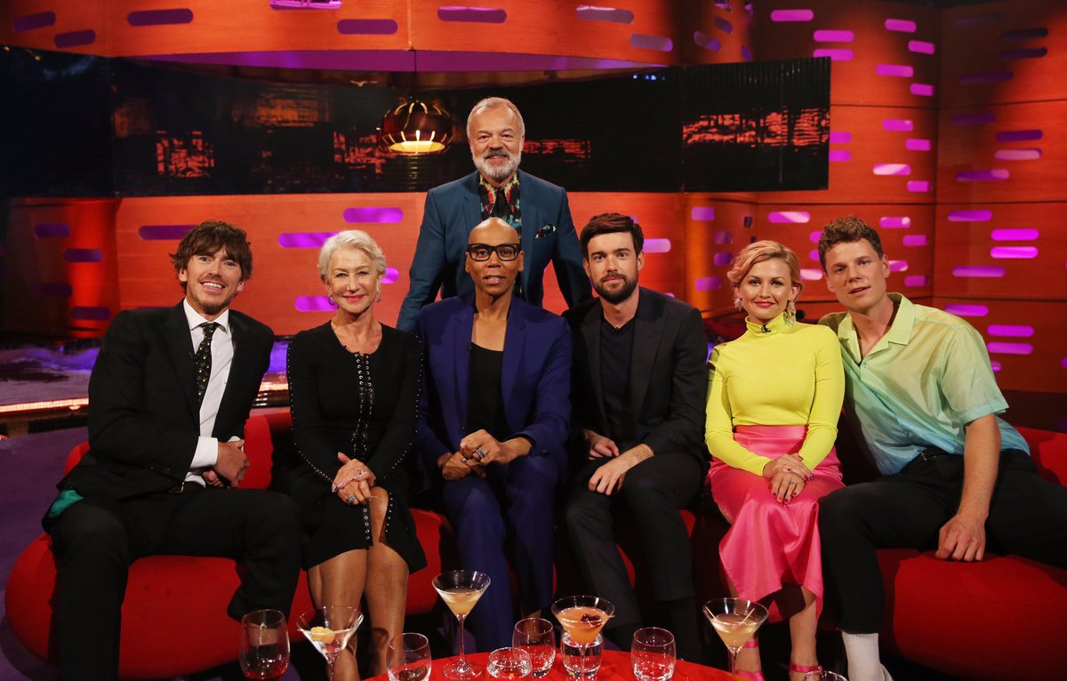 We are on The <a href="/grahnort/">graham norton</a> Show tonight ❤️ It’s the season premiere with Dame Helen Mirren <a href="/RuPaul/">RuPaul</a> <a href="/jackwhitehall/">Jack Whitehall</a> and <a href="/simon_reeve/">Simon Reeve</a> in the famous red couch. Oh, and we’ll blast a song for you 🎶 ‘Shadows’ UK TV debut tonight at 10.35pm on <a href="/BBCOne/">BBC One</a> 👊