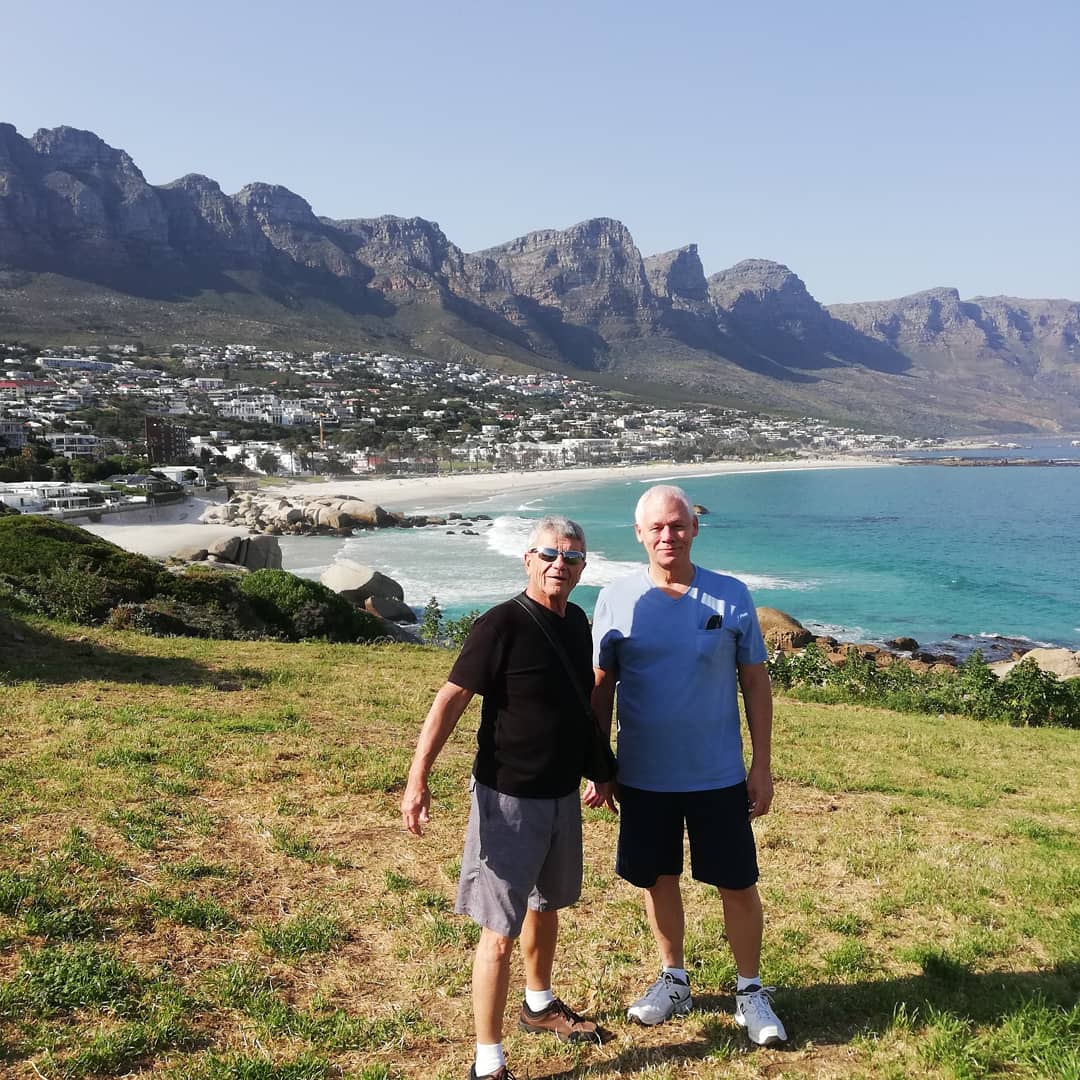 CapeTownGayTour's tweet photo. What a fabulous Peninsula Tour we've had today with the gorgeous Allan &amp; Dan from 🇺🇸, a special holiday to celebrate Allan's 80th birthday 🎂 🥂 🎉 #gaycapetown #gaytravelsa #gaytourguides #gaytours #gaysa #gaytravel #capetowngaytours #gaycation #gaytourscapetown #lgbtqtours https://t.co/K3BpTpj8aM