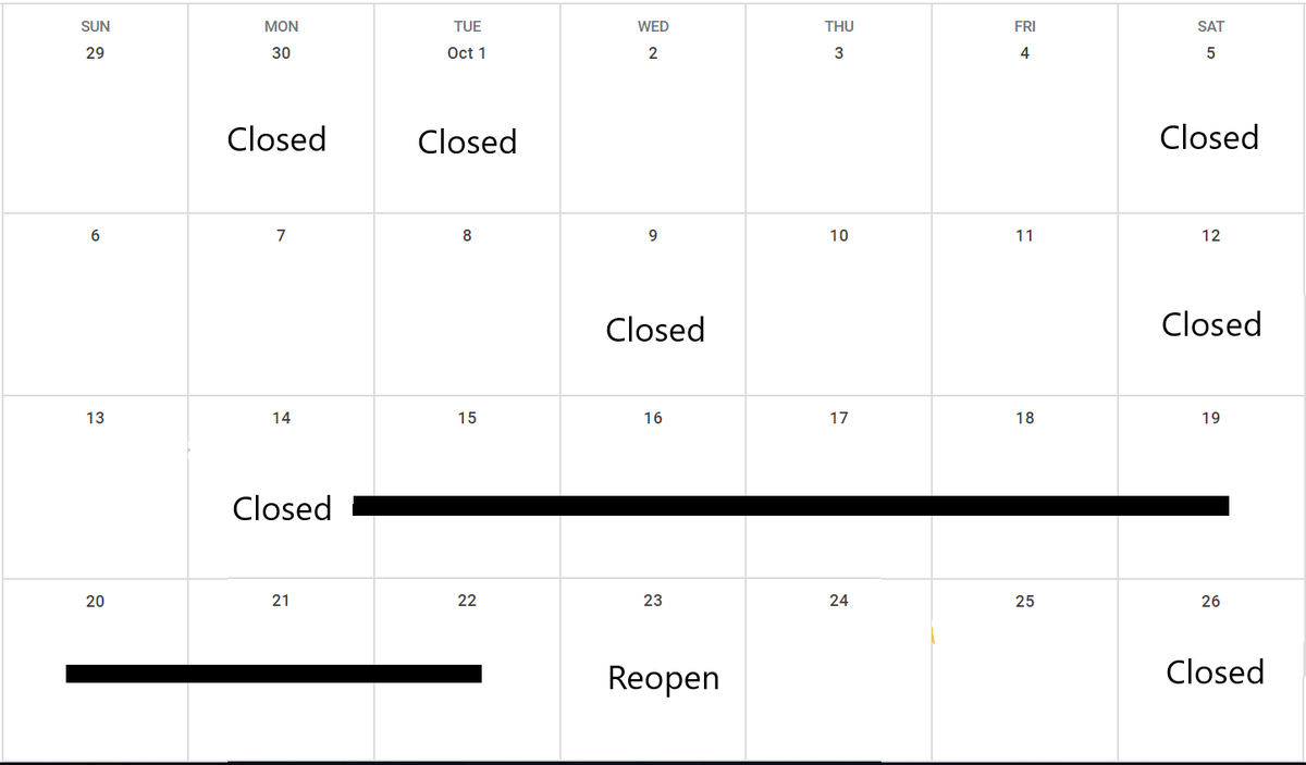 877ecamera's tweet photo. Important Holiday Hours For Sep - Oct - https://t.co/61ofSCZXC4 https://t.co/liMrQQqVWr