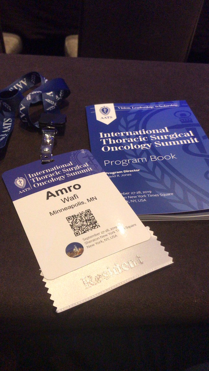 Excited to be here and learn from the world experts! #ThoracicOncology #AATS