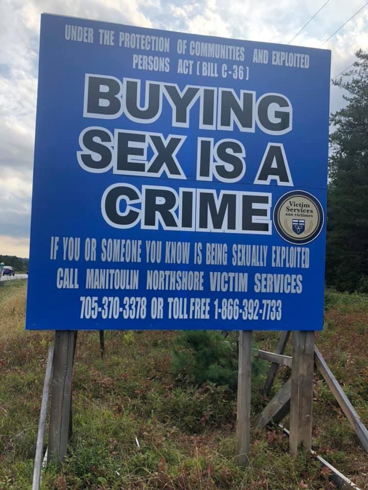 Billboard Launch on Highway 17 - Buying Sex is a Crime  #BillC36 #PCEPA #EndDemand
