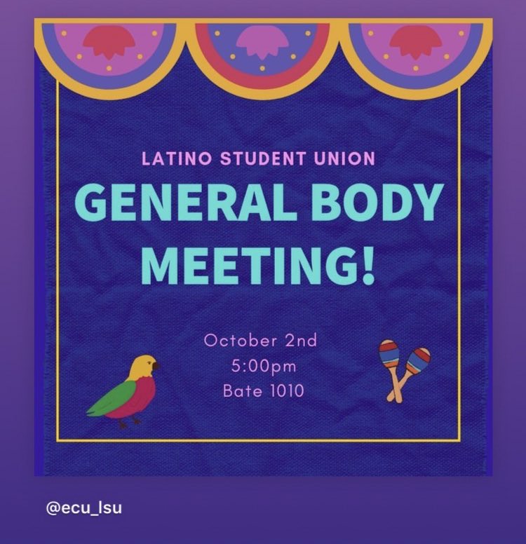 Mark your calendars!! LSU will be having a General Body Meeting next Wednesday at 5pm! 🥳