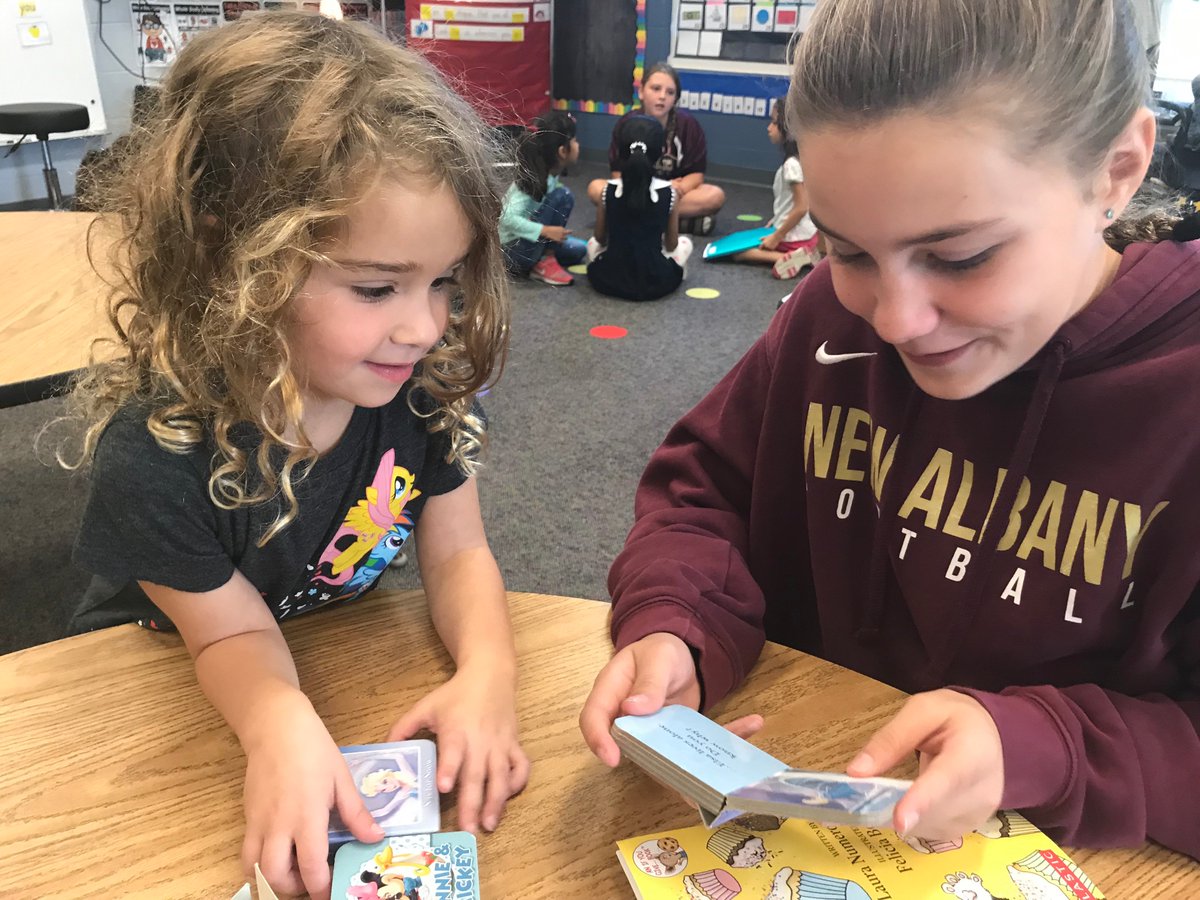 messenheimerk1's tweet photo. So amazing to see 6th graders and kindergarteners share their narrative writing with each other! #eagleswrite @napls_is @napls https://t.co/rt7PGFRxSx